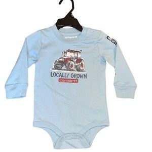 🌟NWT🌟 Carhartt Long Sleeve Blue Tractor Onesie